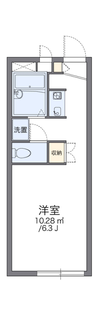 レオパレスパストラル 206号室 間取り