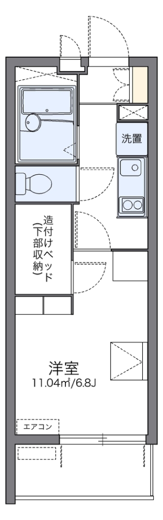 レオパレスアークハウス 306号室 間取り
