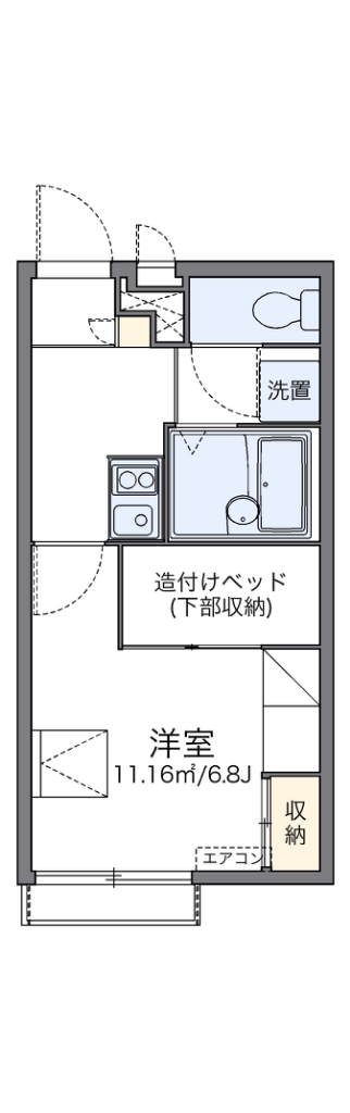 レオパレス坂之台ビレッジ 205号室 間取り