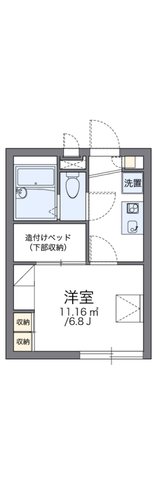 レオパレスアンゲネーム 103号室 間取り