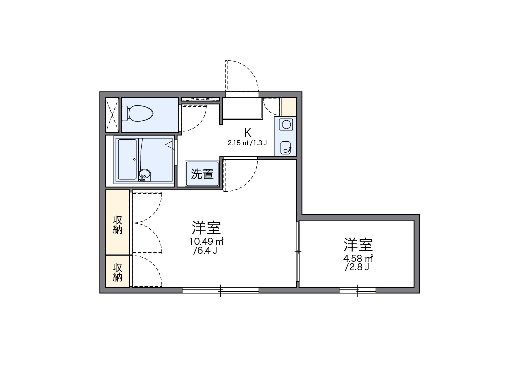 レオパレスカサベルデ 101号室 間取り