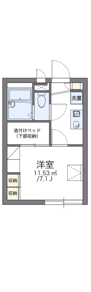 レオパレスエミナⅡ 102号室 間取り