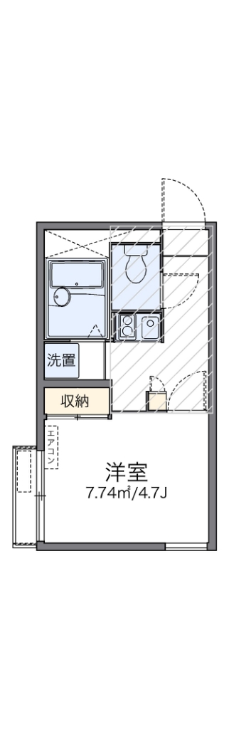 レオパレスけやきⅡ 205号室 間取り