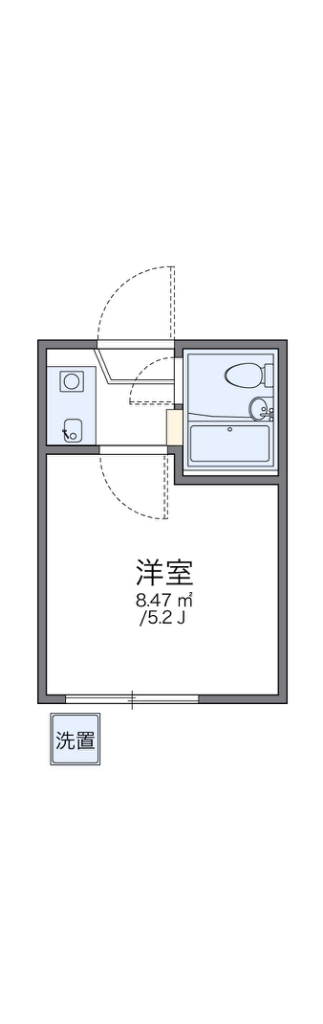 レオパレス南台第３ 105号室 間取り