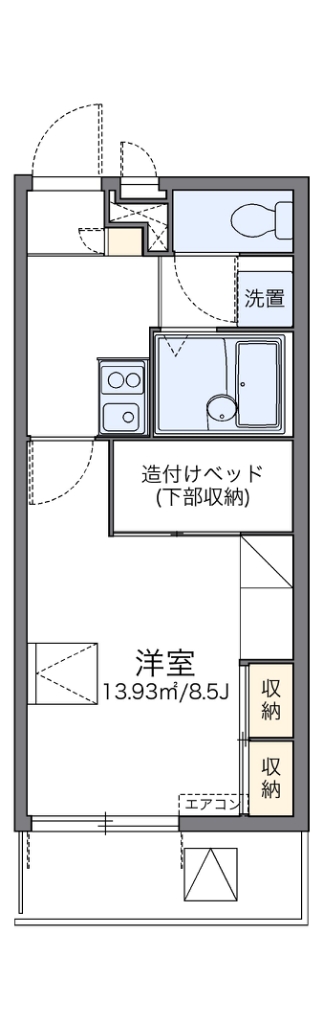 レオパレスＭ 301号室 間取り