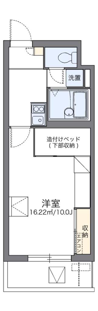 レオパレスパルコートＤ 406号室 間取り