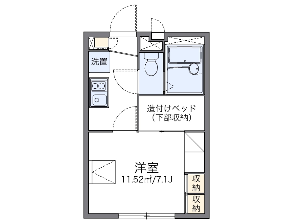 レオパレスＭＩＹＵＫＩ 105号室 間取り