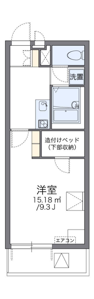 レオパレスパークサイド足立入谷 405号室 間取り