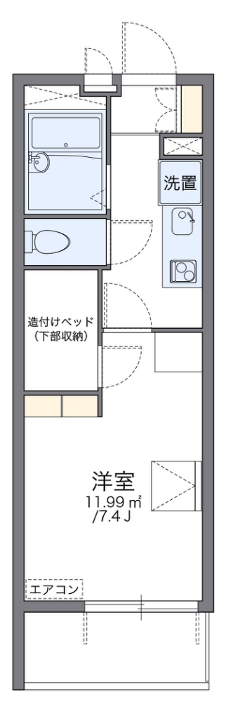 レオパレス与野アムール 205号室 間取り