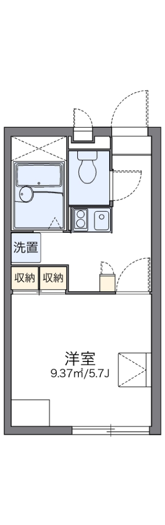 レオパレス葛城 102号室 間取り