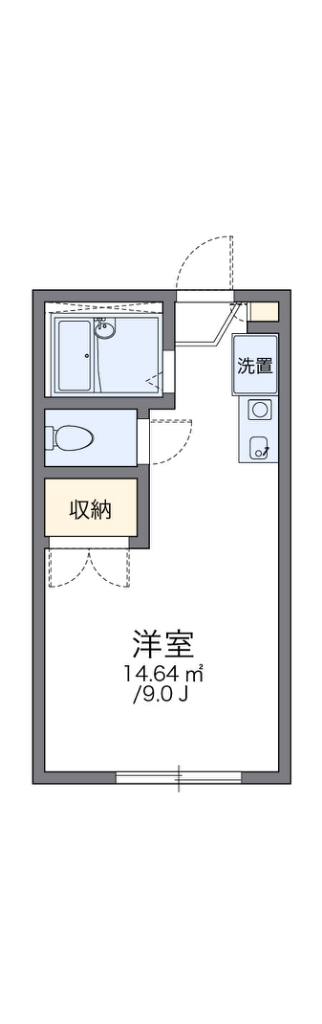 レオパレスしらかば 203号室 間取り