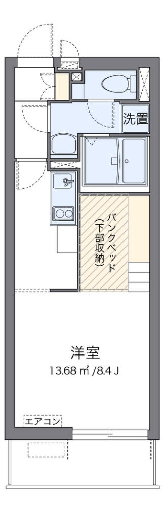ミランダＹＩ 103号室 間取り