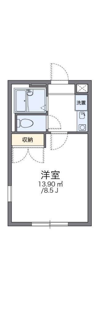 レオパレスＢｏｎｈｅｕｒ 101号室 間取り