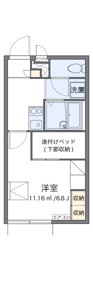 レオパレス英 103号室 間取り