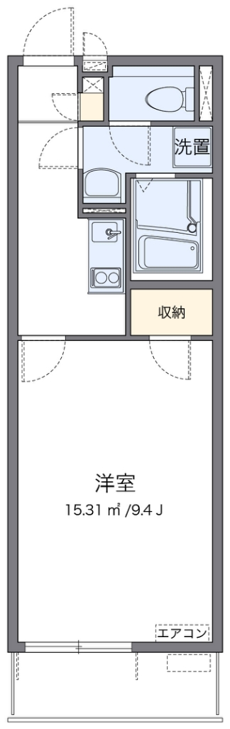 クレイノドミール青梅 203号室 間取り