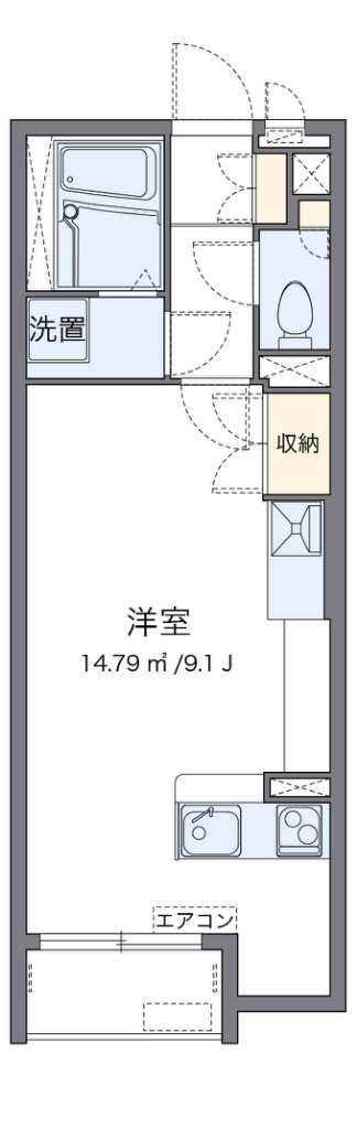 ミランダリアン 103号室 間取り