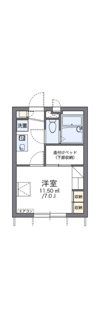 レオパレスフィールド　Ⅰ 105号室 間取り