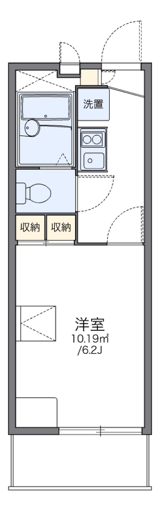 レオパレスヴィレッジ 110号室 間取り