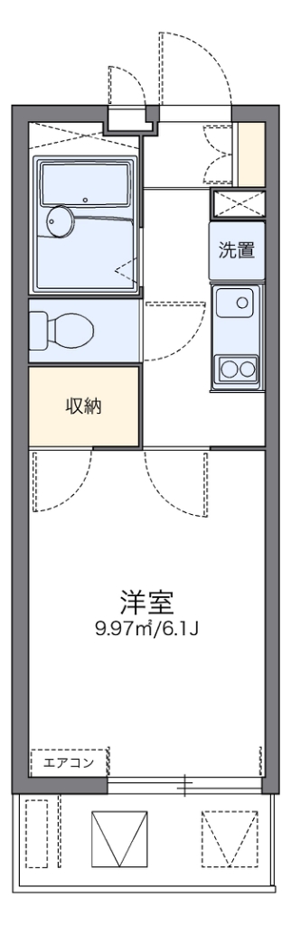 レオパレス元住吉桜下 201号室 間取り
