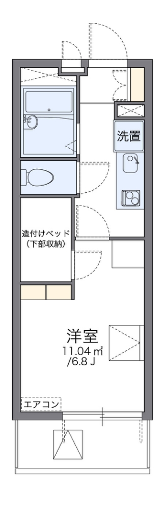 レオパレスボヌール 202号室 間取り