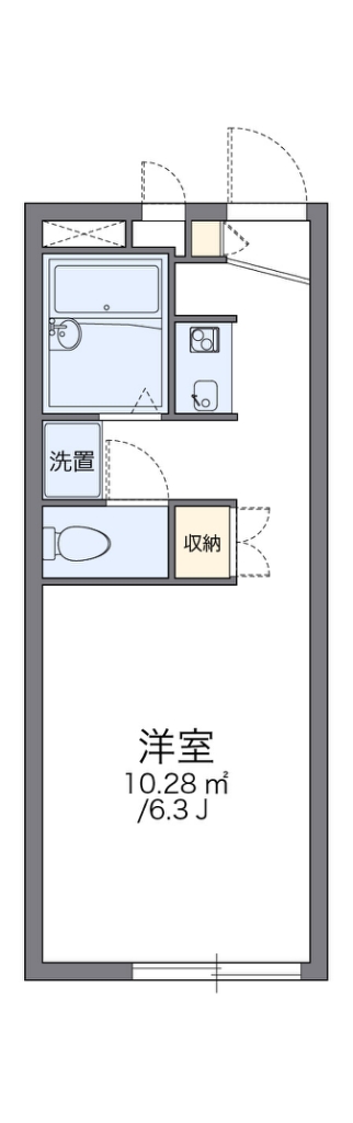 レオパレスメルベーユⅡ 204号室 間取り