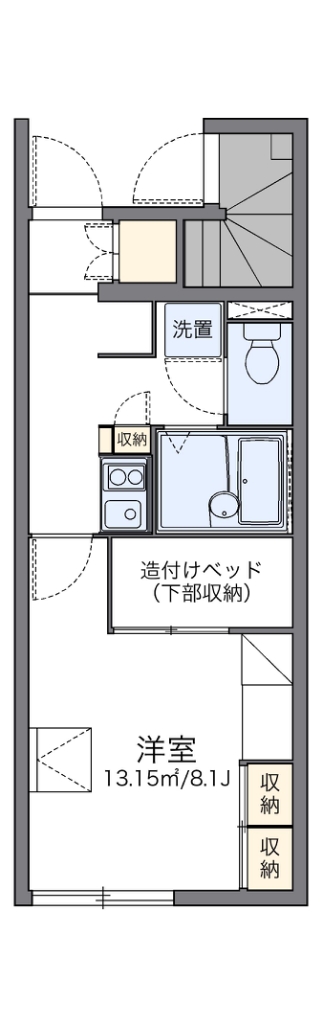 レオパレスＯ　ｔｗｏ 110号室 間取り