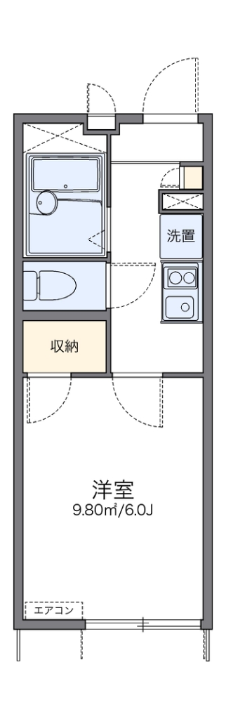 レオパレスＶ　Ｆｉｅｌｄ 106号室 間取り