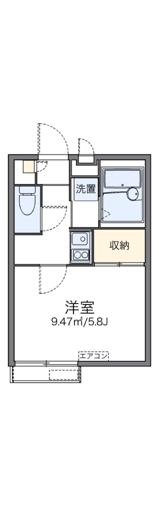 レオパレスオランジェ 205号室 間取り