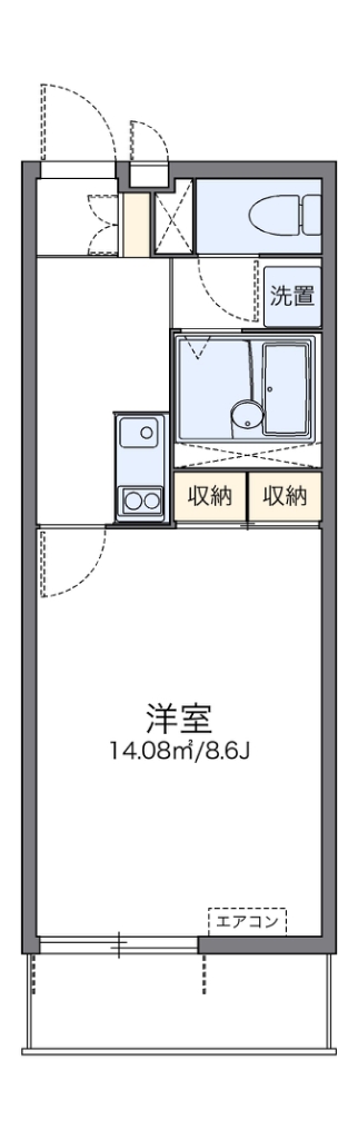 レオネクストパークハイツ　Ｂ 203号室 間取り