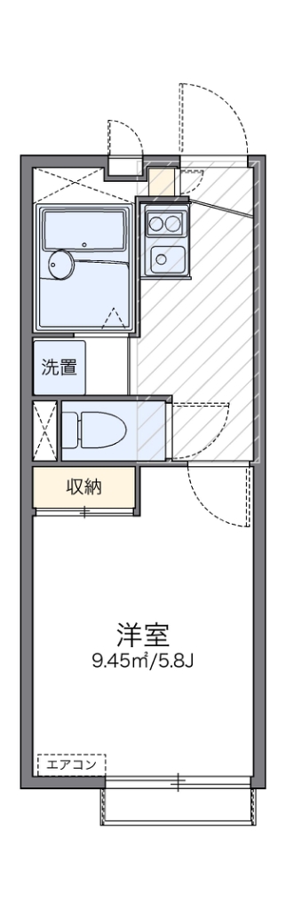 レオパレスフォレスト 201号室 間取り