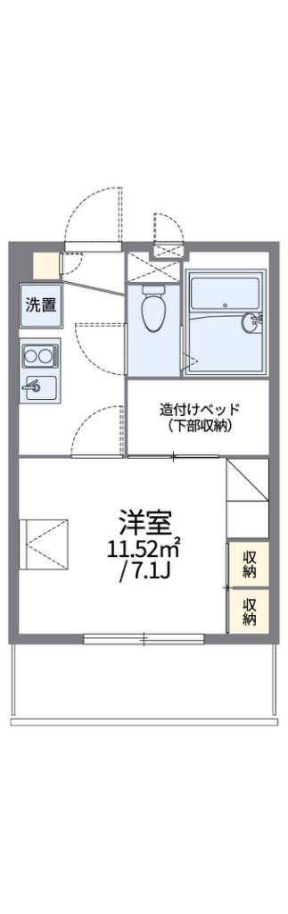 レオパレスルミエール０７ 305号室 間取り