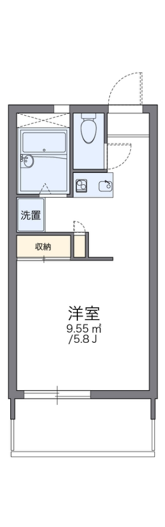 レオパレスねむの木 306号室 間取り