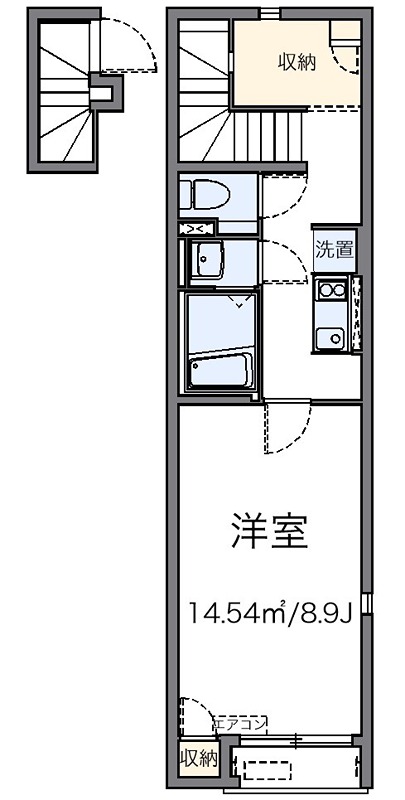 スィングアイランド 204号室 間取り
