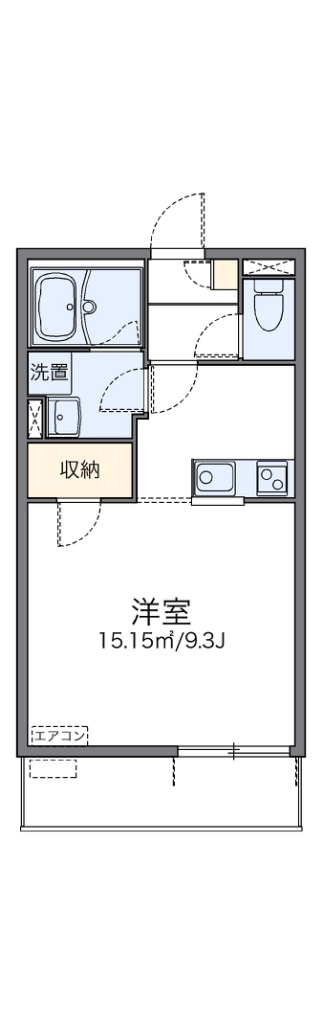 レオネクストオルフェーヴル 102号室 間取り