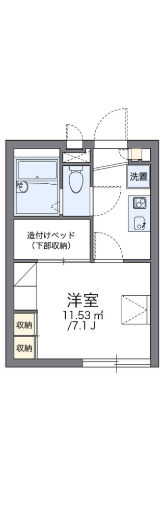 レオパレスティンカーベル 102号室 間取り