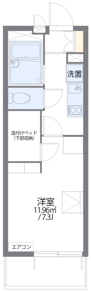 レオパレス小関 402号室 間取り