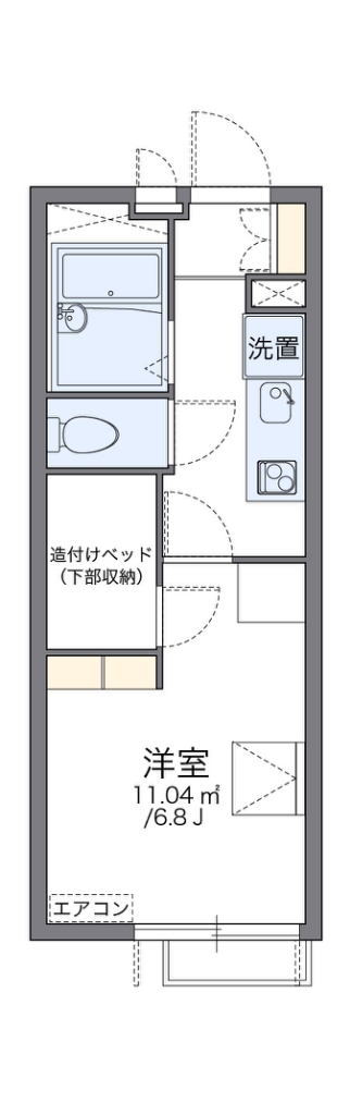 レオパレスアウラ 302号室 間取り