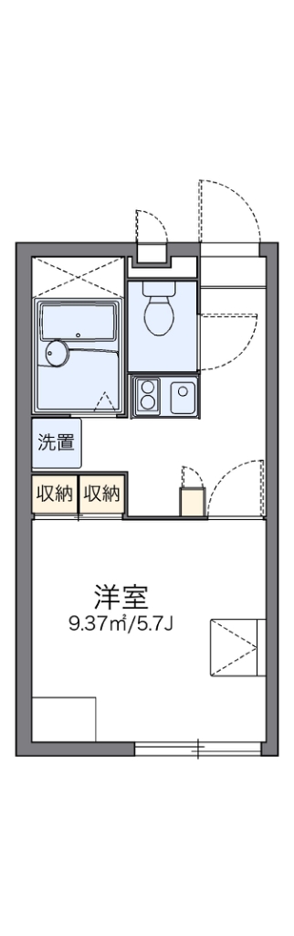 レオパレスアミティエ 201号室 間取り