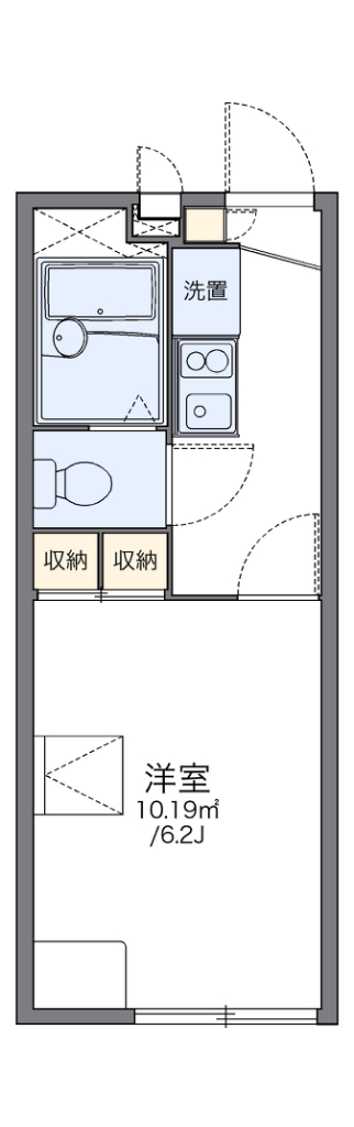 レオパレスソレイユ 202号室 間取り