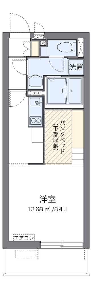 ミランダＹＩ 303号室 間取り