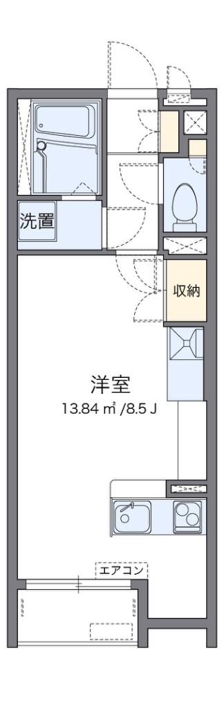 レオネクストシベール 204号室 間取り