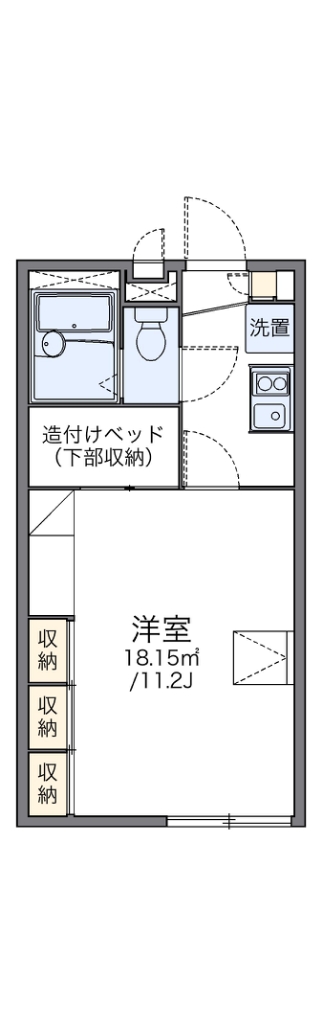 レオパレスサンシャイン　Ｋ 105号室 間取り