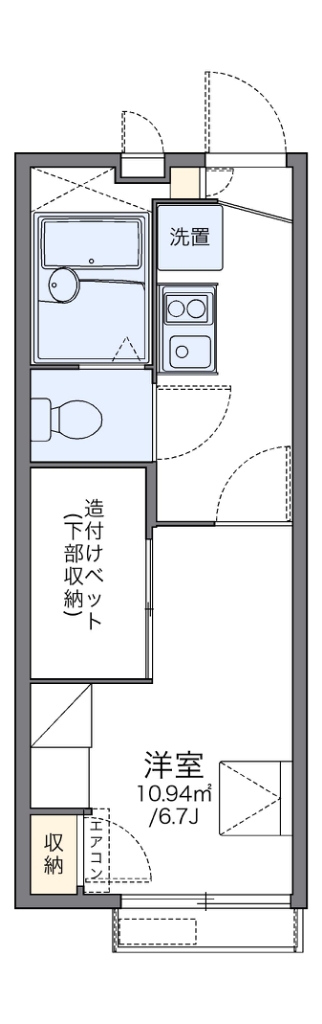 レオパレスメゾンヒーリング 201号室 間取り