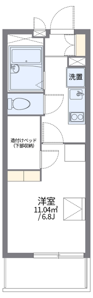 レオパレスメイローズ 308号室 間取り