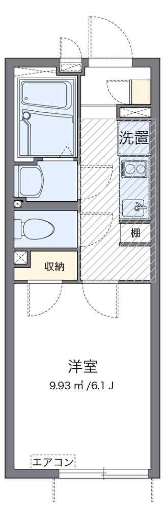 クレイノアナベル 103号室 間取り