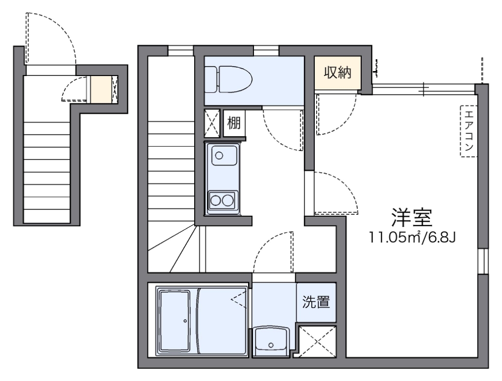 レオネクストプリマヴェーラ 201号室 間取り