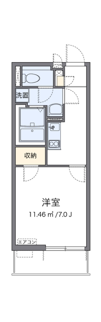 クレイノデュランタ 102号室 間取り