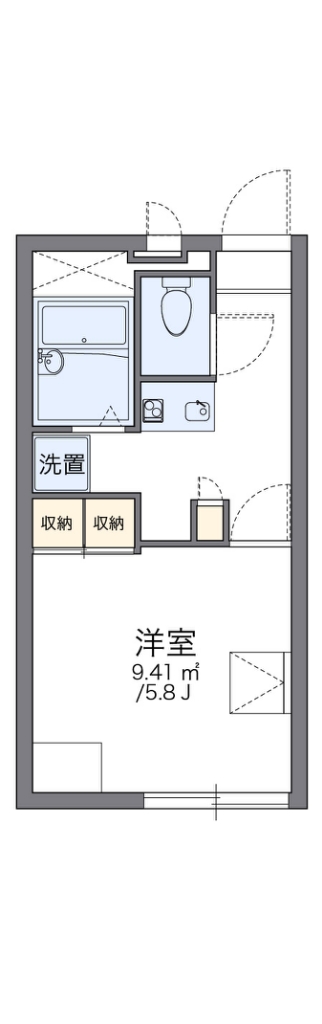 レオパレスクレスト笹塚 103号室 間取り