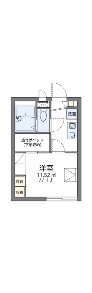 レオパレスモンピーヌ 103号室 間取り