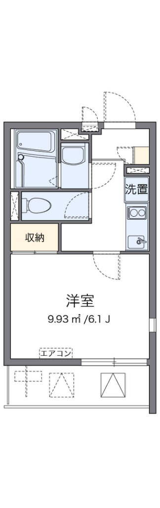 クレイノ石原橋 201号室 間取り